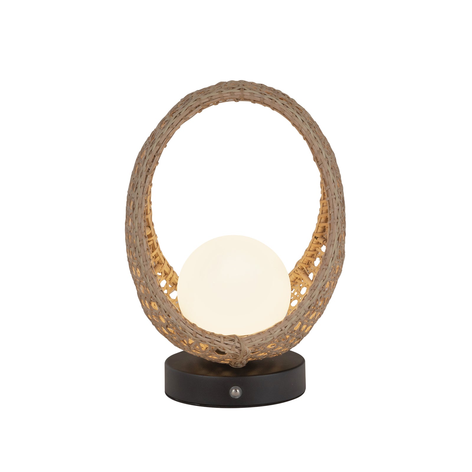 Lanai 10-in Black/Opal Glass LED Table Lamp
