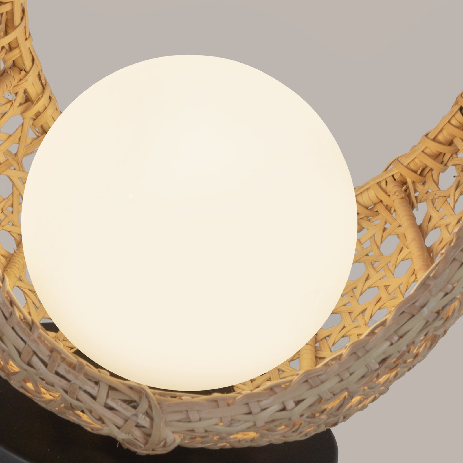 Lanai 10-in Black/Opal Glass LED Table Lamp
