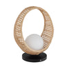 Lanai 16-in Black/Opal Glass LED Table Lamp