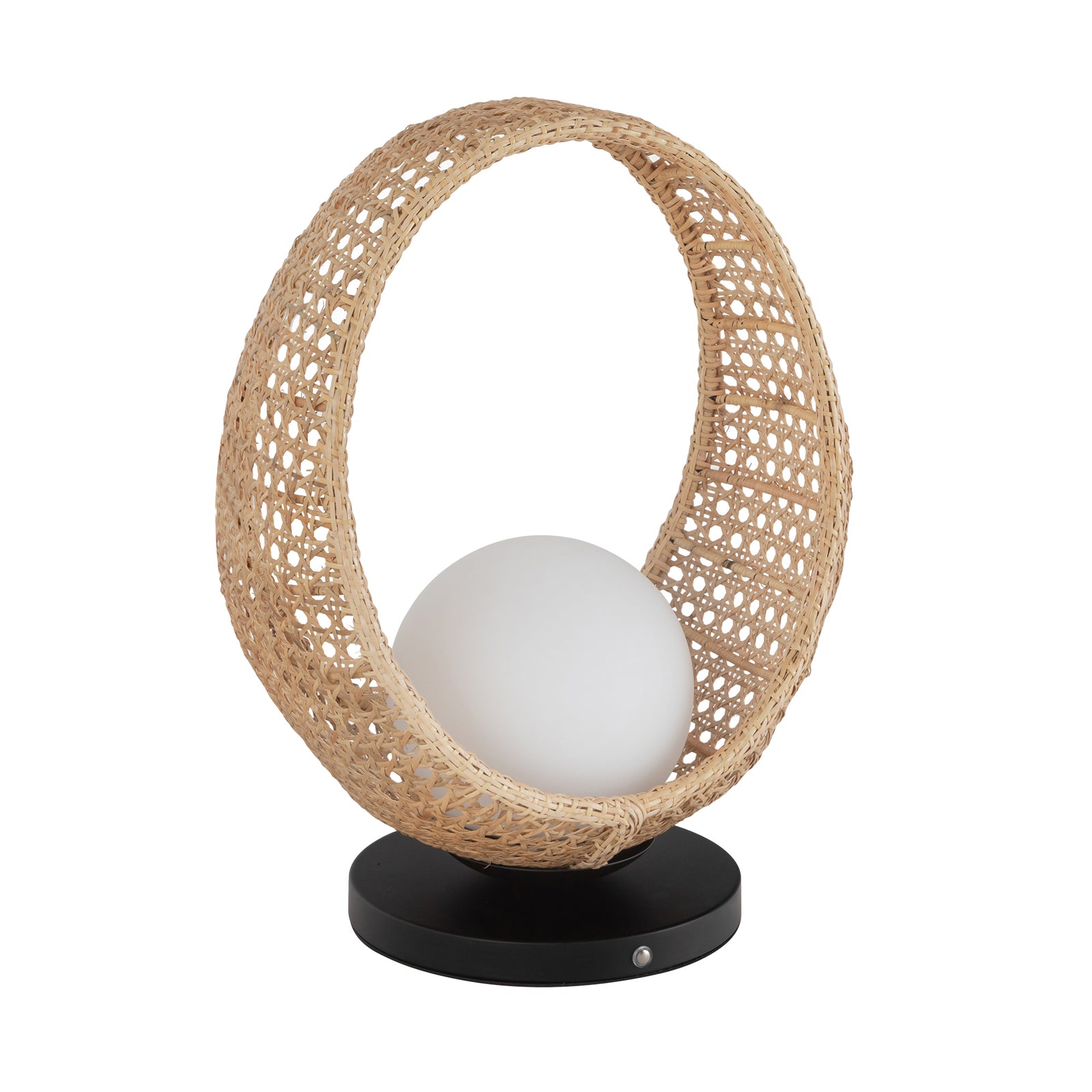 Lanai 16-in Black/Opal Glass LED Table Lamp