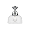 Lancaster 12-in Chrome 1 Light Semi Flush Mount