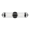 Lancaster 5-in Matte Black 2 Lights Wall/Vanity