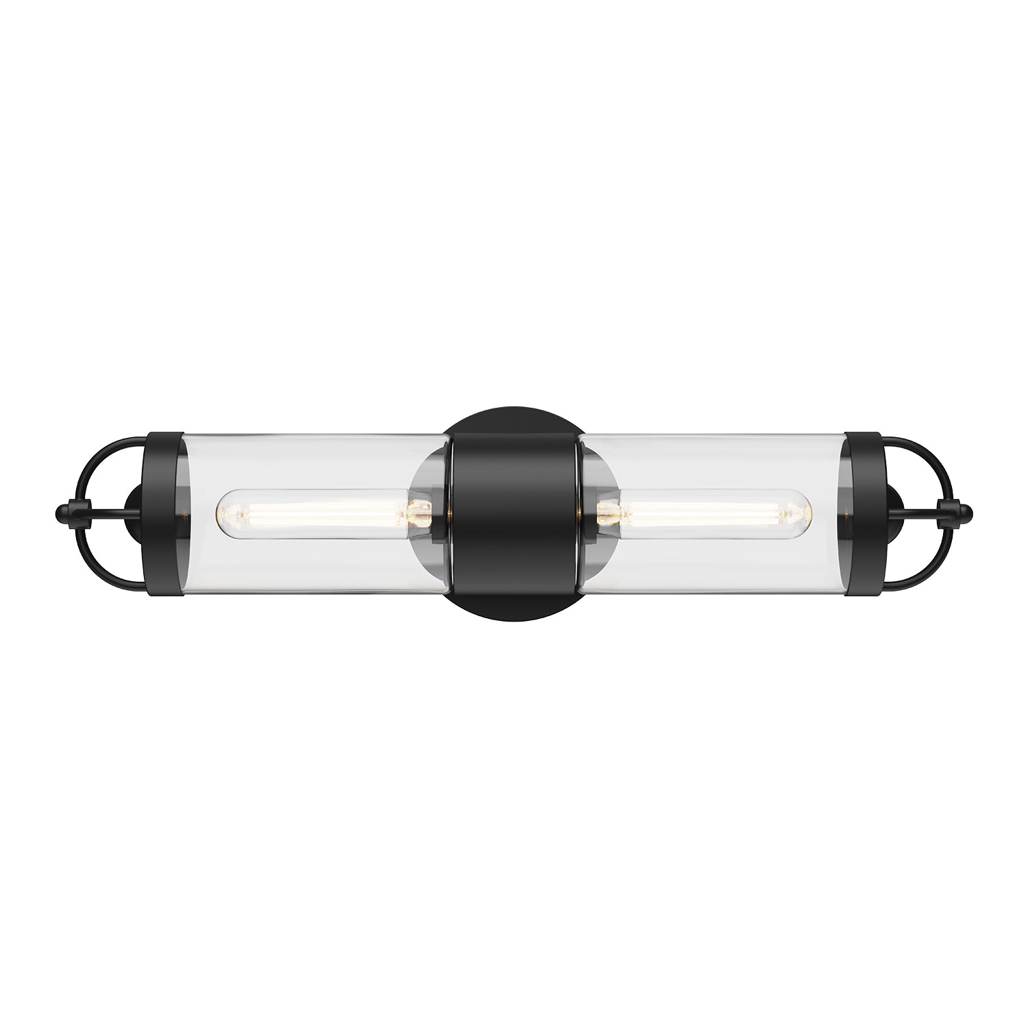 Lancaster 5-in Matte Black 2 Lights Wall/Vanity