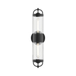 Lancaster 5-in Matte Black 2 Lights Wall/Vanity