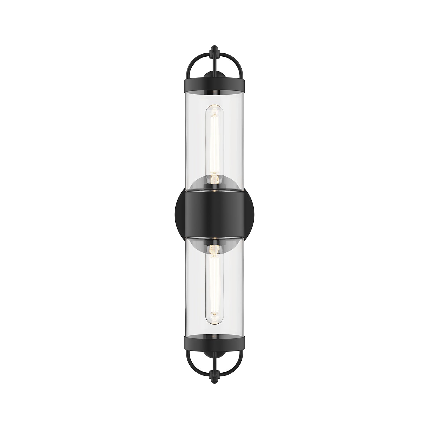 Lancaster 5-in Matte Black 2 Lights Wall/Vanity