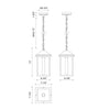 Larchmont 7-in Clear Glass/Textured Black 1 Light Exterior Pendant
