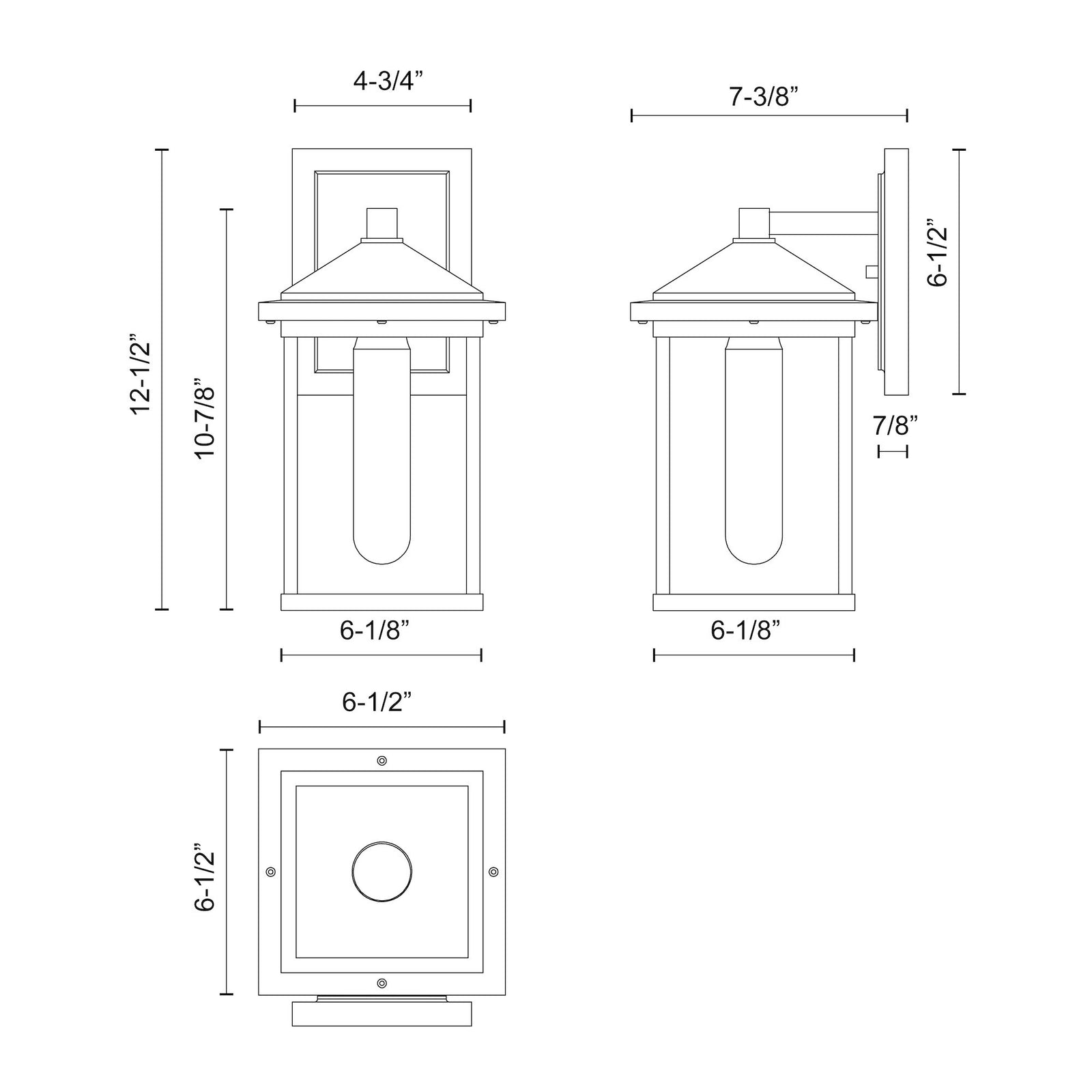 Larchmont 6-in Clear Glass/Textured Black 1 Light Exterior Wall Sconce