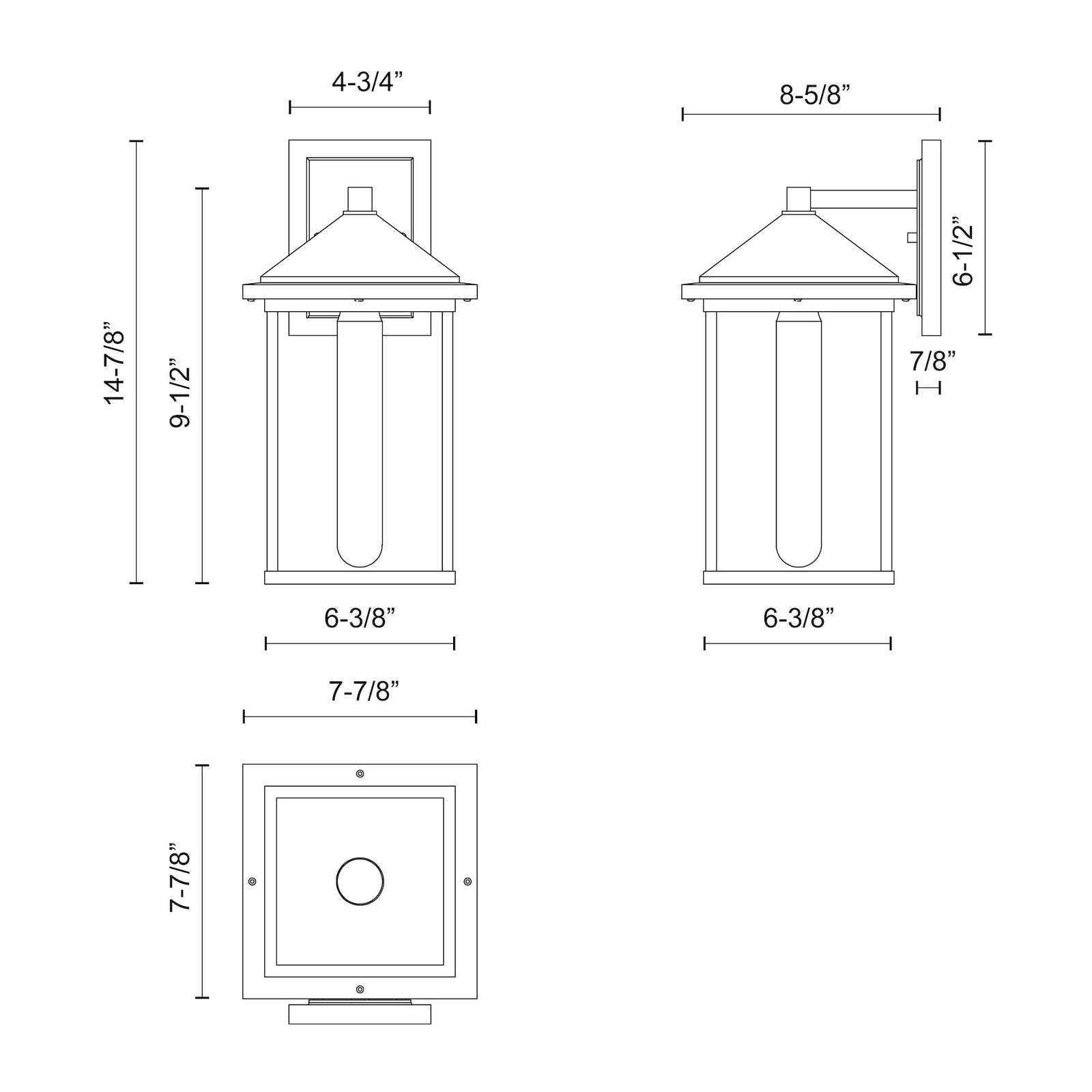 Larchmont 9-in Clear Glass/Textured Black 1 Light Exterior Wall Sconce