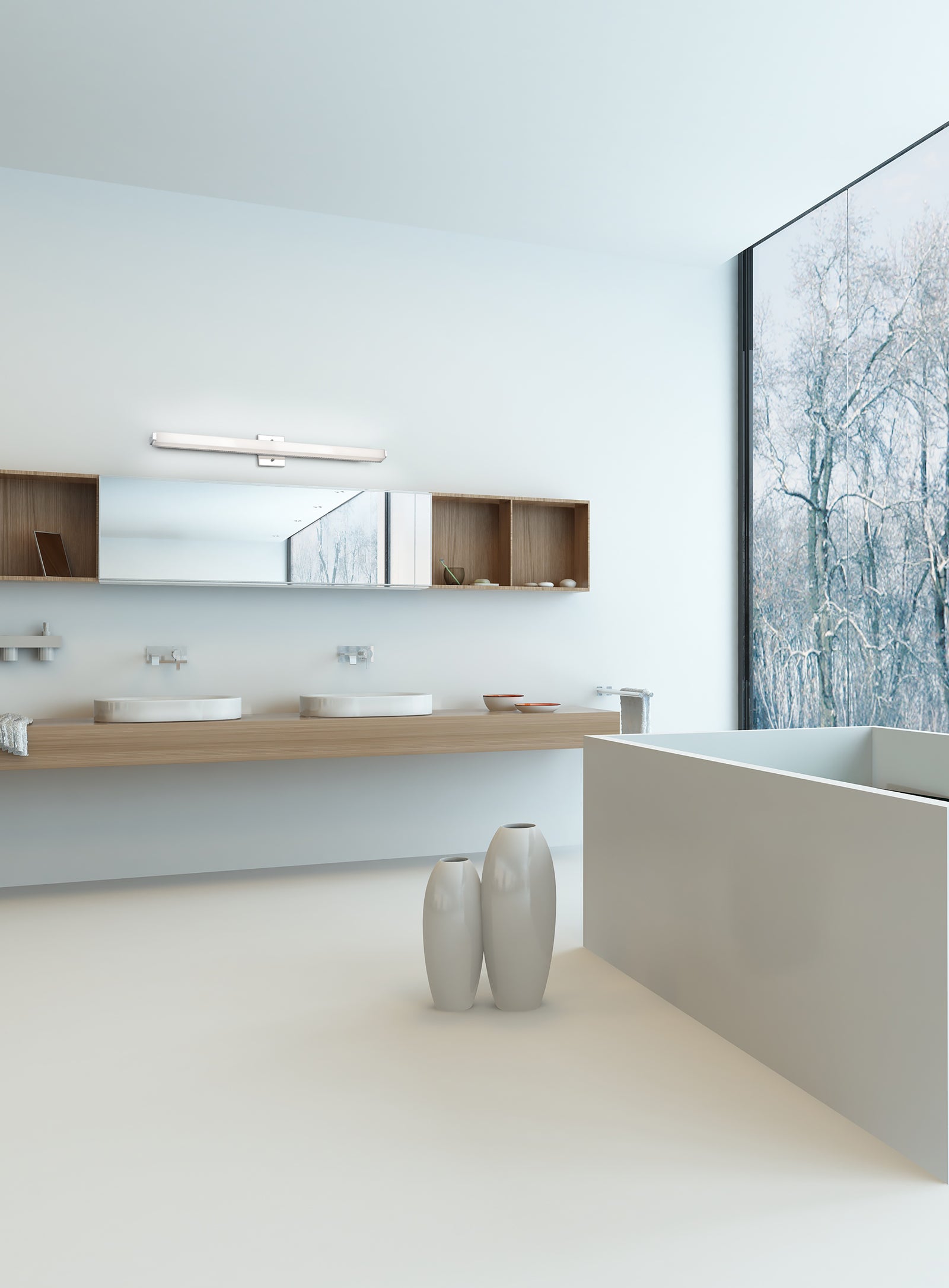 Latitude-Slim 37-in Chrome LED Vanity