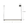 Laurence 41-in Vintage Brass LED Linear Pendant