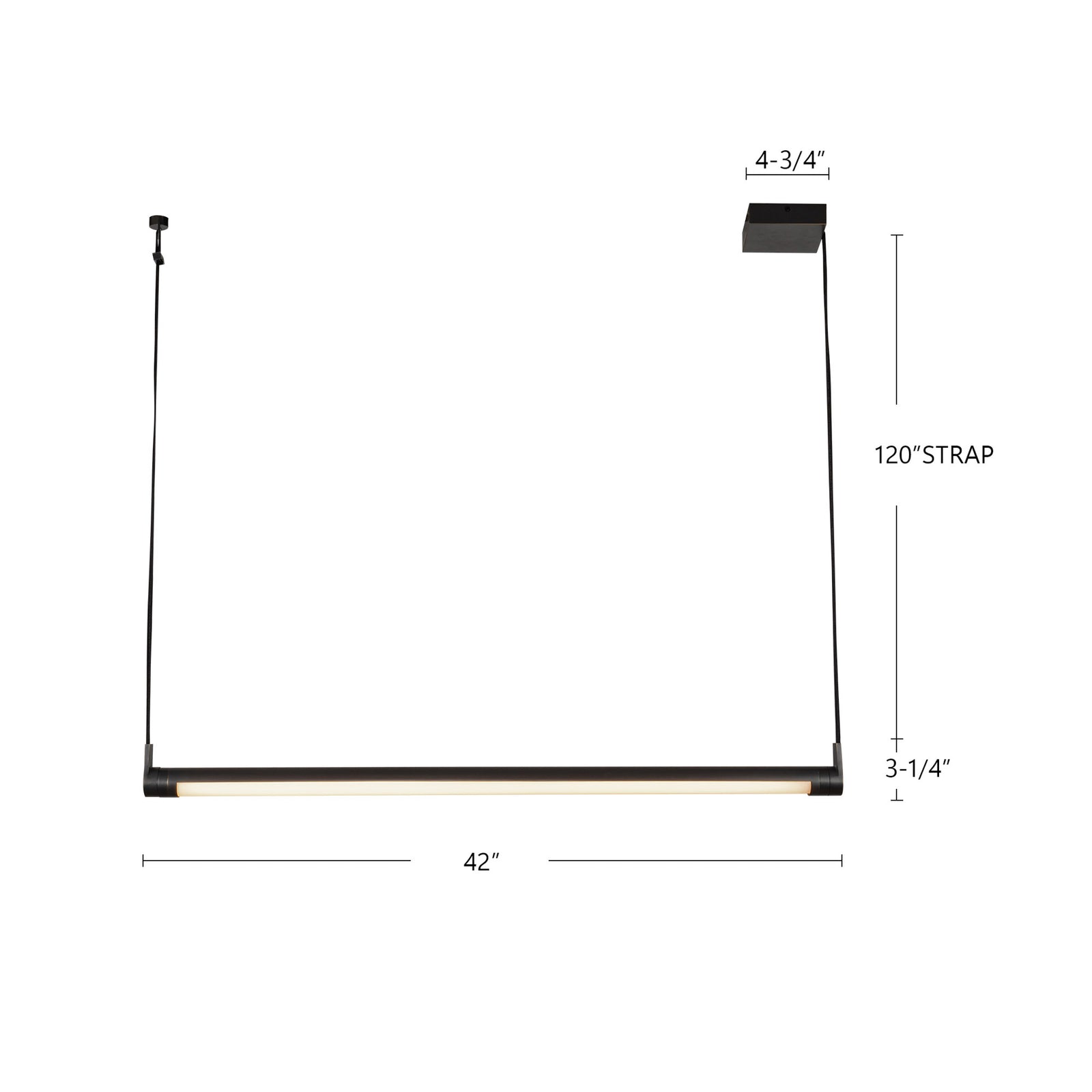 Laurence 41-in Vintage Brass LED Linear Pendant