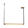 Laurence 41-in Vintage Brass LED Linear Pendant