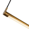 Laurence 41-in Vintage Brass LED Linear Pendant