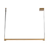 Laurence 41-in Vintage Brass LED Linear Pendant