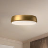 Laval 9-in Aged Gold LED Flush Mount