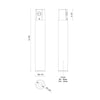 Lorna 13-in (2-in Dia.) 36 Degree Optic Black LED Concrete Ceiling Mount