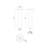 Lorna 12-in (2-in Dia.) 36 Degree Optic Black LED Ceiling Mount
