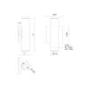 Lorna 9-in (2-in Dia.) 36 Degree Optic White LED Wall Sconce Up/Down Light