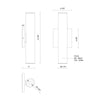Lorna 12-in (2-in Dia.) 36 Degree Optic White LED Wall Sconce Up/Down Light