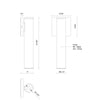 Lorna 12-in (2-in Dia.) 36 Degree Optic Black LED Wall Sconce