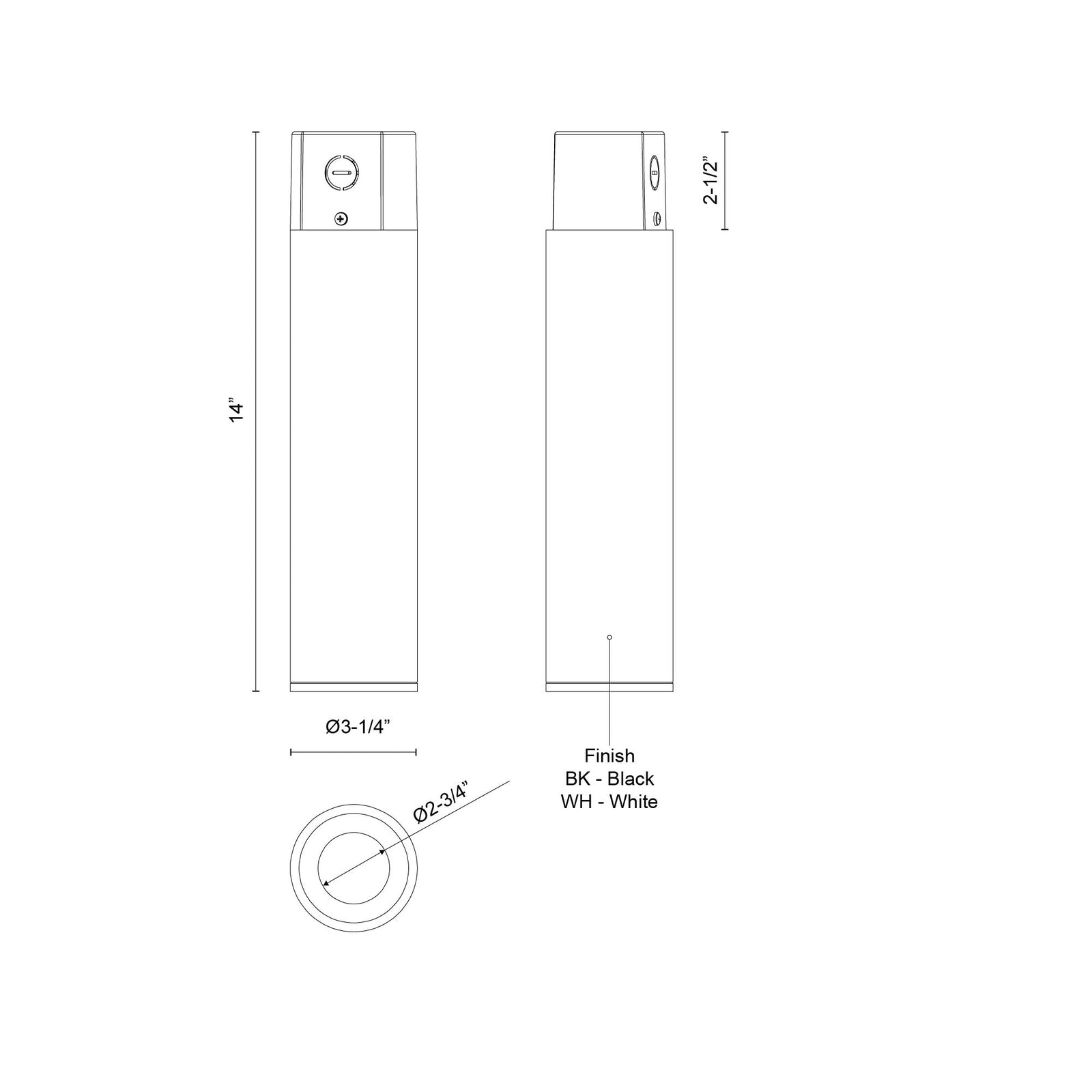 Lorna 14-in (3-in Dia.) 36 Degree Optic White LED Concrete Ceiling Mount