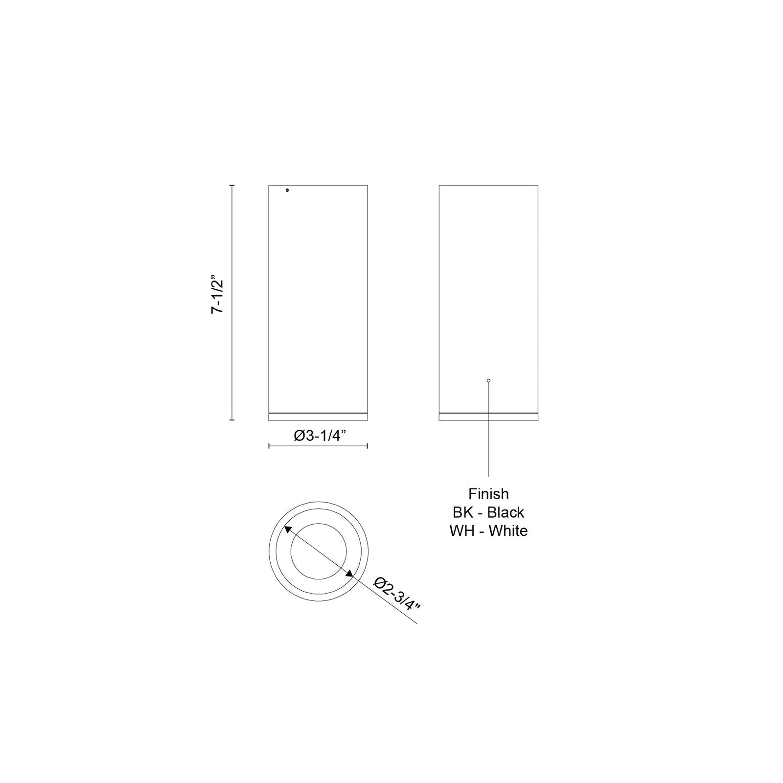 Lorna 7-in (3-in Dia.) 36 Degree Optic Black LED Flush Mount