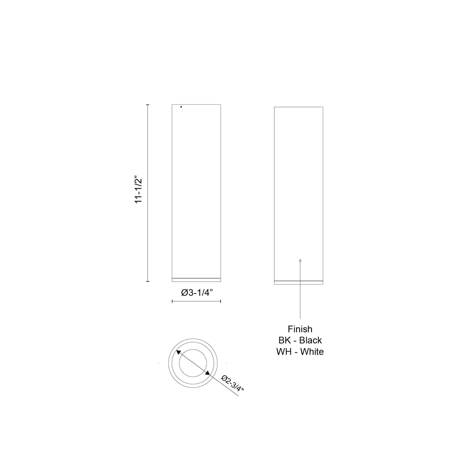 Lorna 11-in (3-in Dia.) 36 Degree Optic White LED Flush Mount