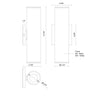 Lorna 12-in (3-in Dia.) 36 Degree Optic White LED Wall Sconce Up/Down Light