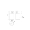 Lorna 8-in (4-in Dia.) 36 Degree Optic White LED Concrete Ceiling Mount