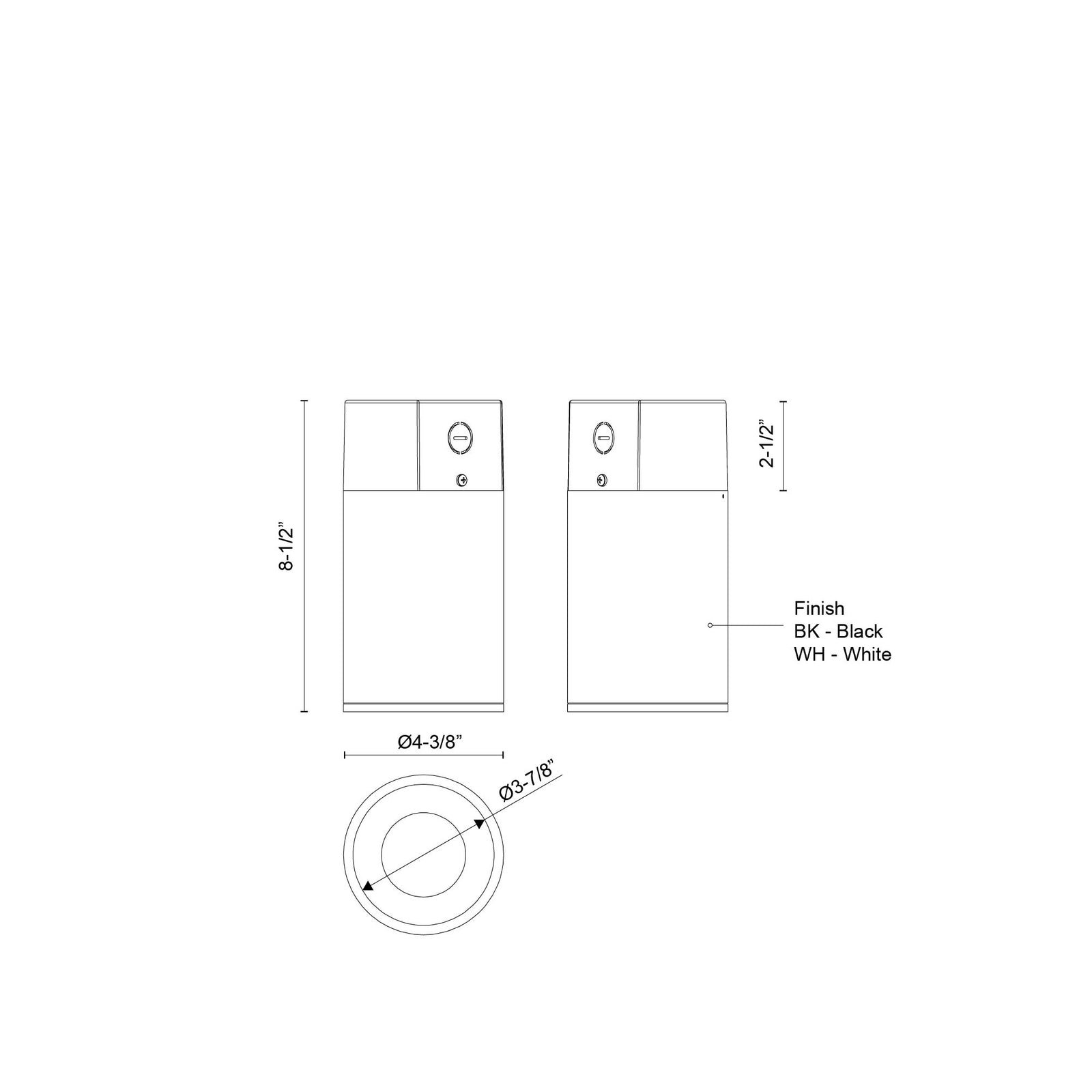 Lorna 8-in (4-in Dia.) 36 Degree Optic White LED Concrete Ceiling Mount