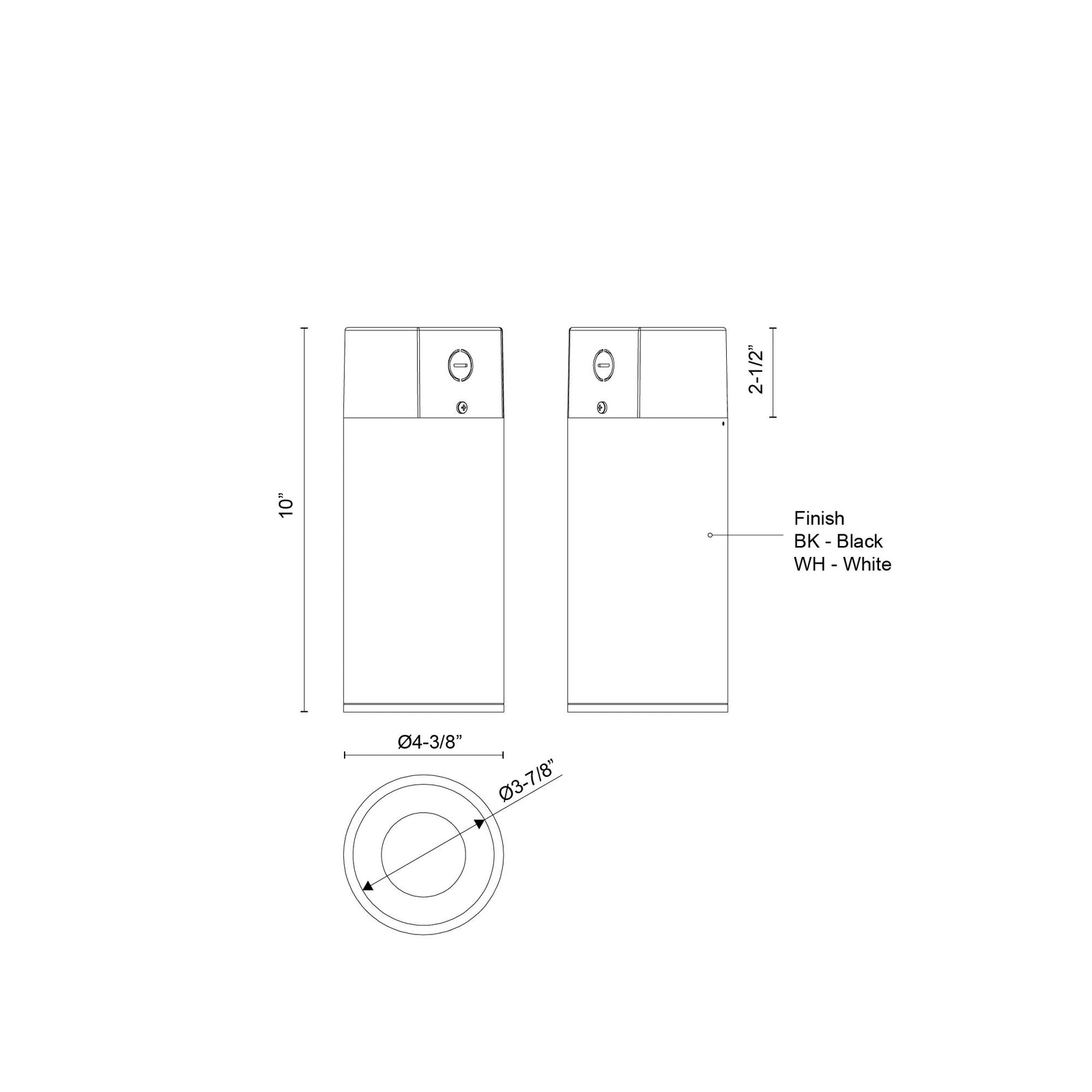 Lorna 10-in (4-in Dia.) 36 Degree Optic White LED Concrete Ceiling Mount
