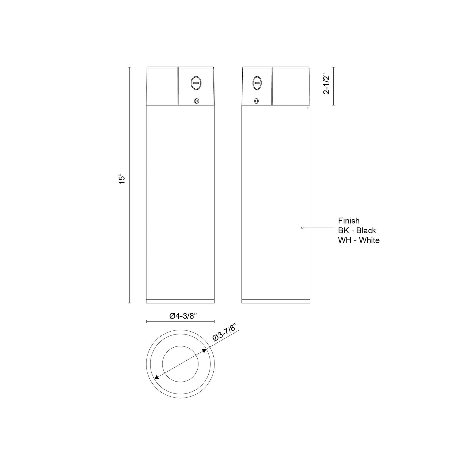 Lorna 15-in (4-in Dia.) 36 Degree Optic White LED Concrete Ceiling Mount