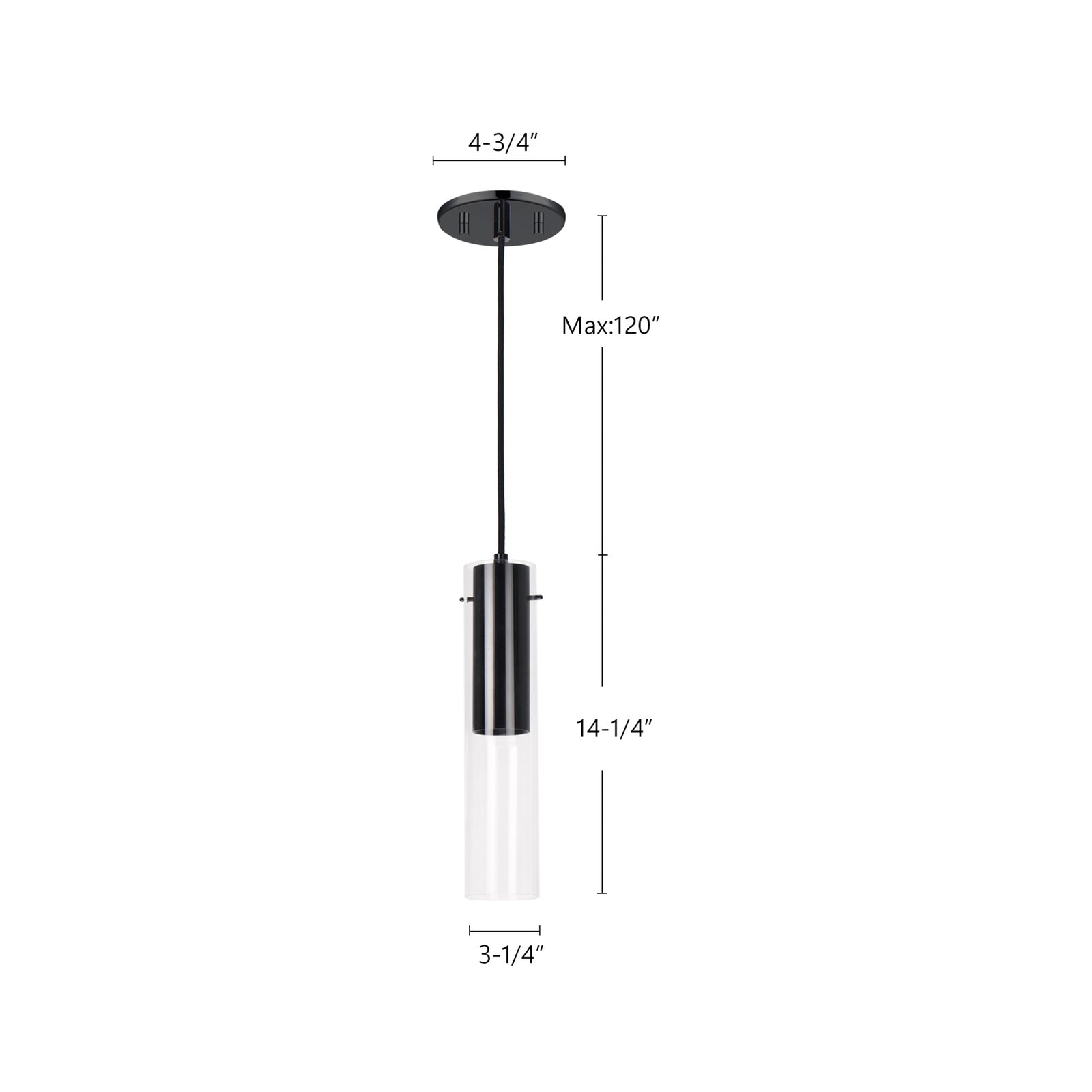 Lena 3-in Brushed Nickel LED Pendant