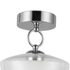 Leota 8-in Chrome/Clear Glass LED Semi-Flush Mount