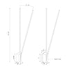 Lever 48-in Black LED Wall Sconce