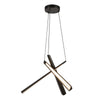 Lex 27-in Urban Bronze LED Chandelier