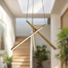 Lex 27-in Vintage Brass LED Chandelier