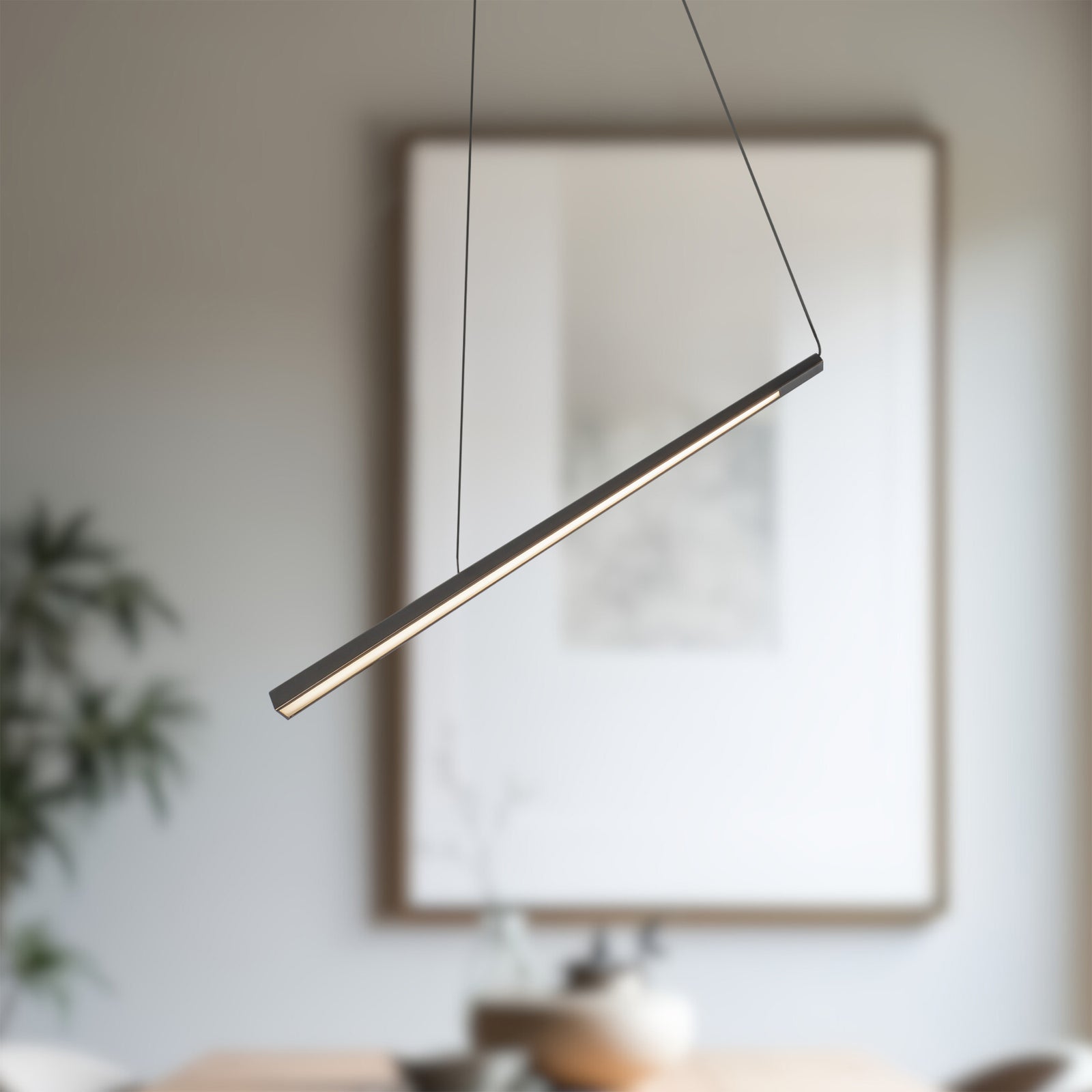 Lex 24-in Urban Bronze LED Linear Pendant