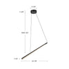 Lex 24-in Urban Bronze LED Linear Pendant