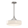 Lincoln 14-in Brushed Nickel/Glossy Opal Glass 1 Light Pendant