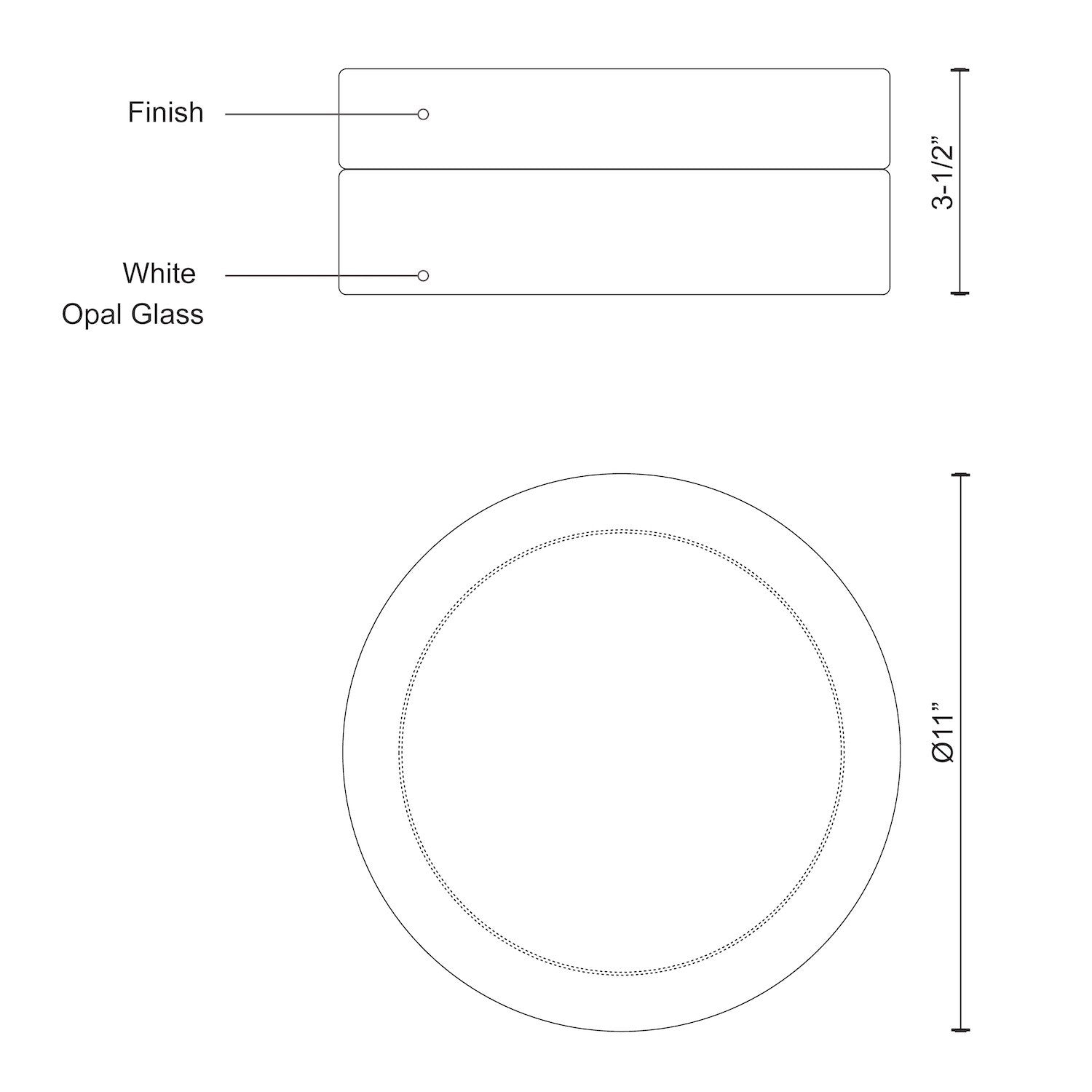 Lomita 11-in Chrome LED Flush Mount