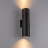 Lorna 16-in (4-in Dia.) 36 Degree Optic Black LED Wall Sconce Up/Down Light