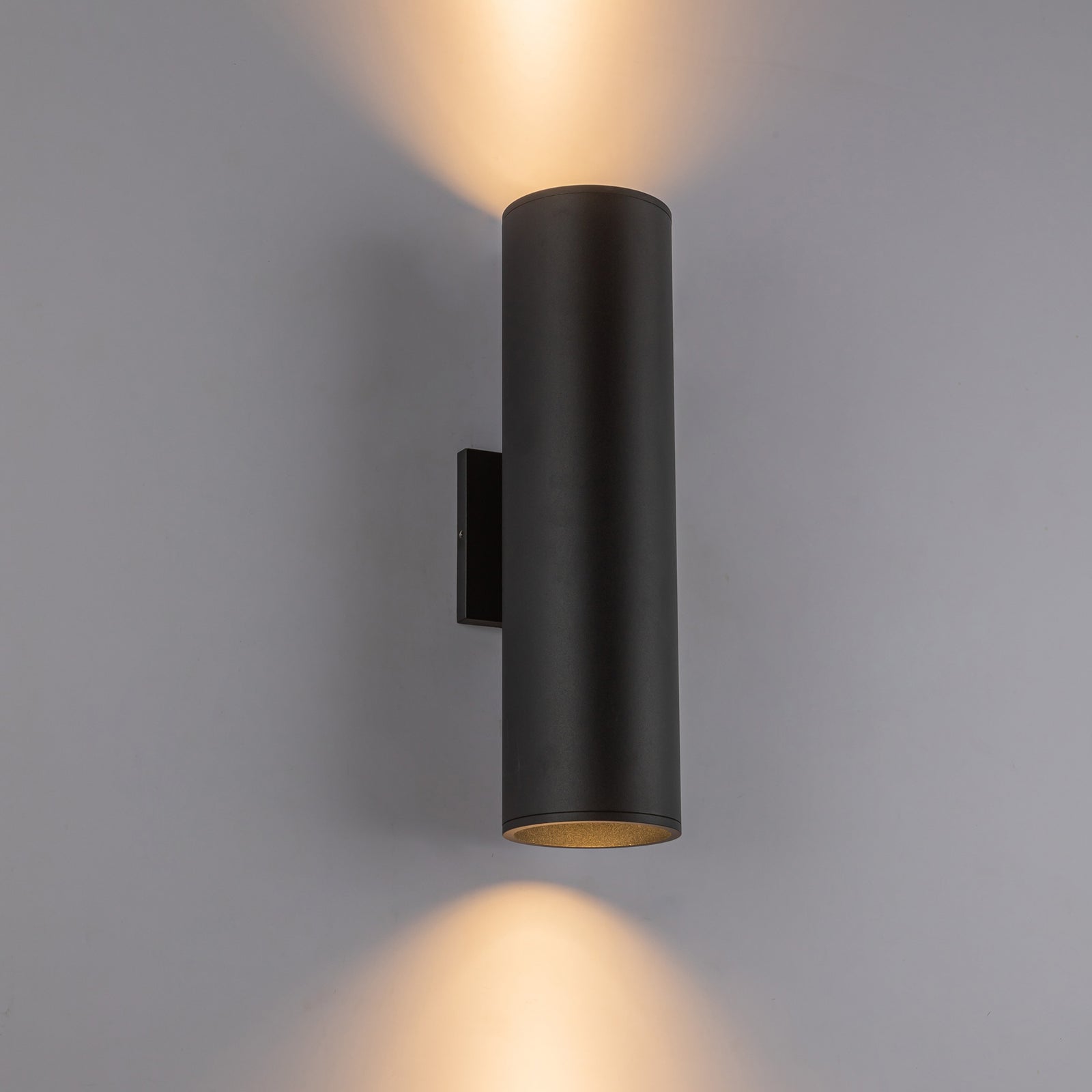Lorna 16-in (4-in Dia.) 36 Degree Optic Black LED Wall Sconce Up/Down Light