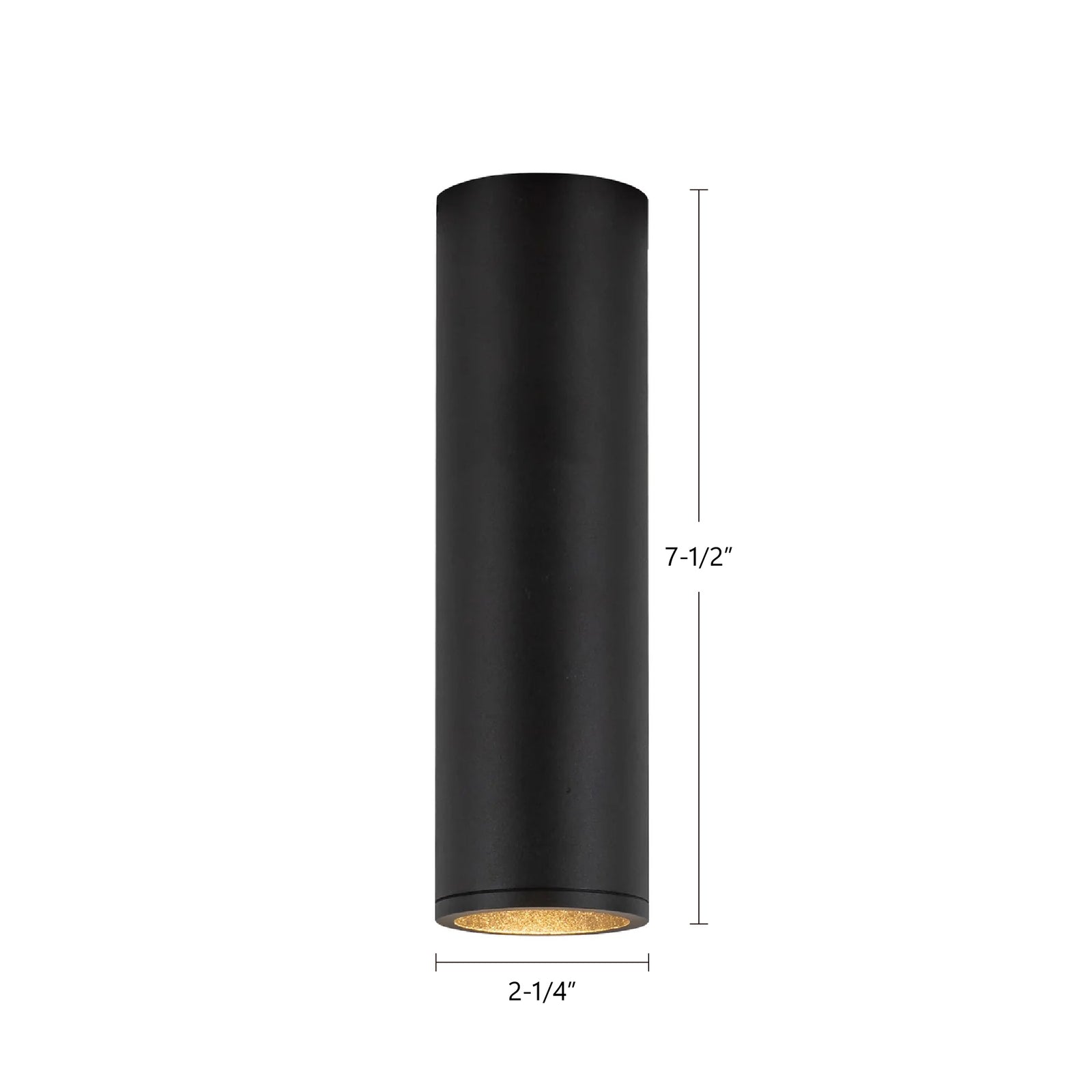 Lorna 7-in (2-in Dia.) 36 Degree Optic Black LED Flush Mount