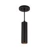 Lorna 8-in (2-in Dia.) 36 Degree Optic Black LED Pendant