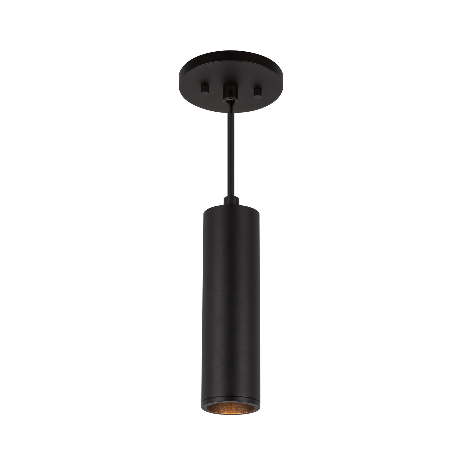Lorna 8-in (2-in Dia.) 36 Degree Optic Black LED Pendant