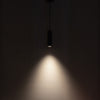Lorna 8-in (2-in Dia.) 36 Degree Optic Black LED Pendant