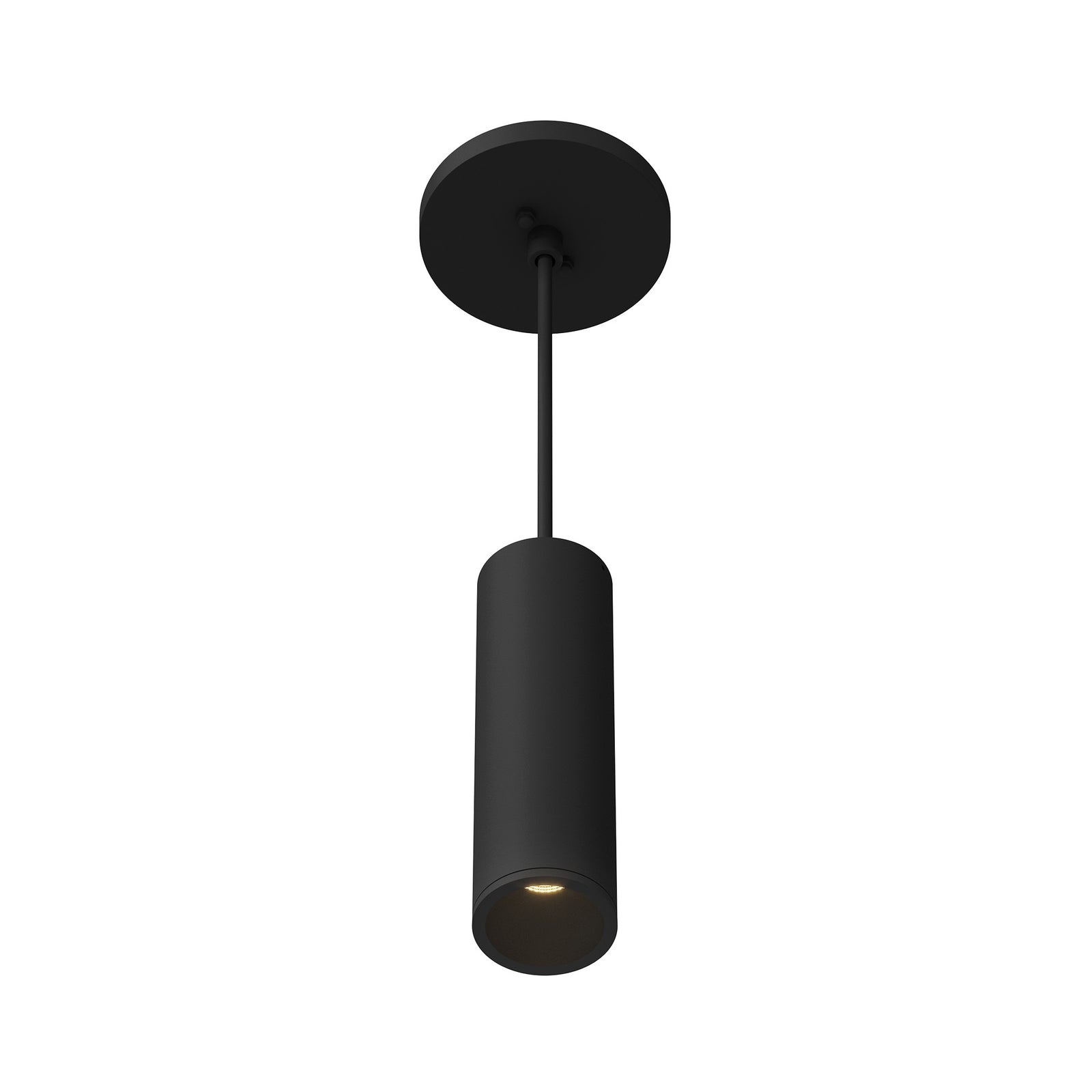 Lorna 8-in (2-in Dia.) 36 Degree Optic Black LED Pendant