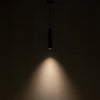 Lorna 12-in (2-in Dia.) 36 Degree Optic Black LED Pendant