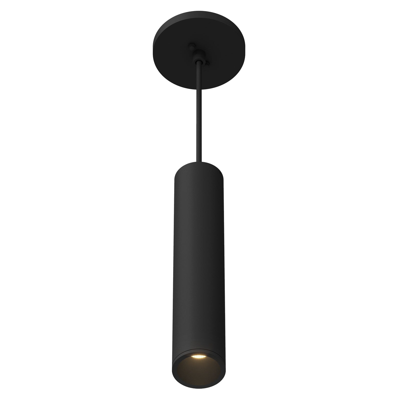 Lorna 12-in (2-in Dia.) 36 Degree Optic Black LED Pendant